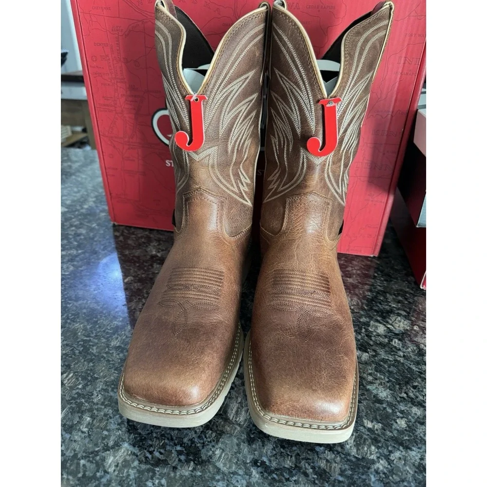Justin Original Workboots Daywork 11 Inch Waterproof Work ‎ Mens Brown  Sz 14 D